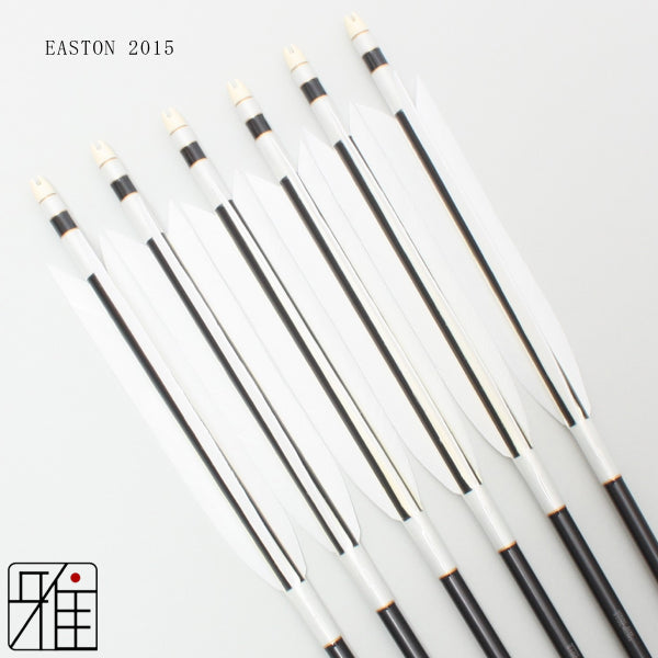 Kyudo Duralumin Arrow Turkey White Feather 2015 Shaft 6-Piece Set