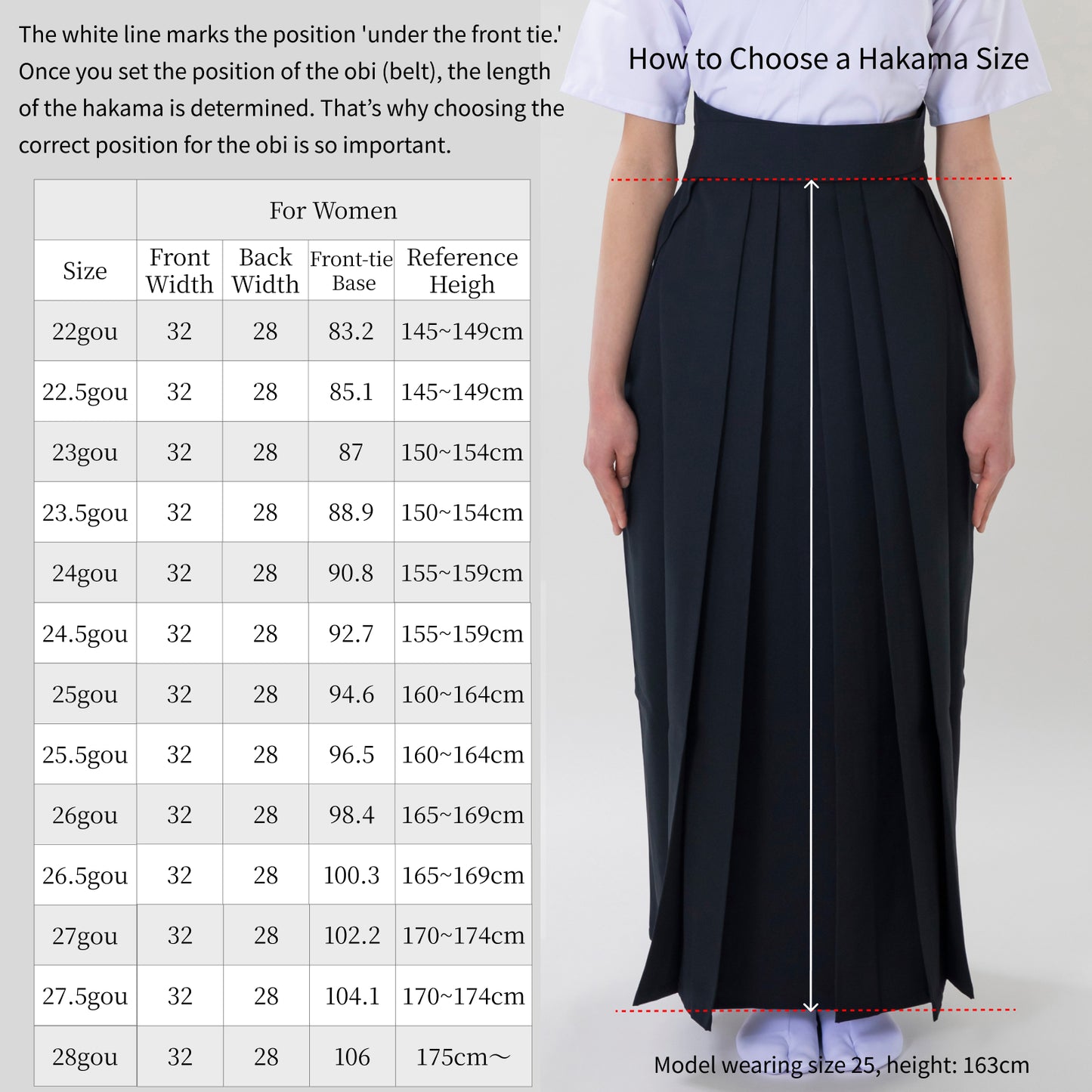 Kyudo Broadcloth Hakama for Women|All Season|Polyester 100% (22~24)