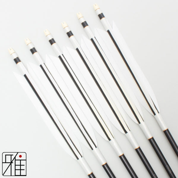 Kyudo Duralumin Arrow Turkey White Feather 2015 Shaft 6-Piece Set