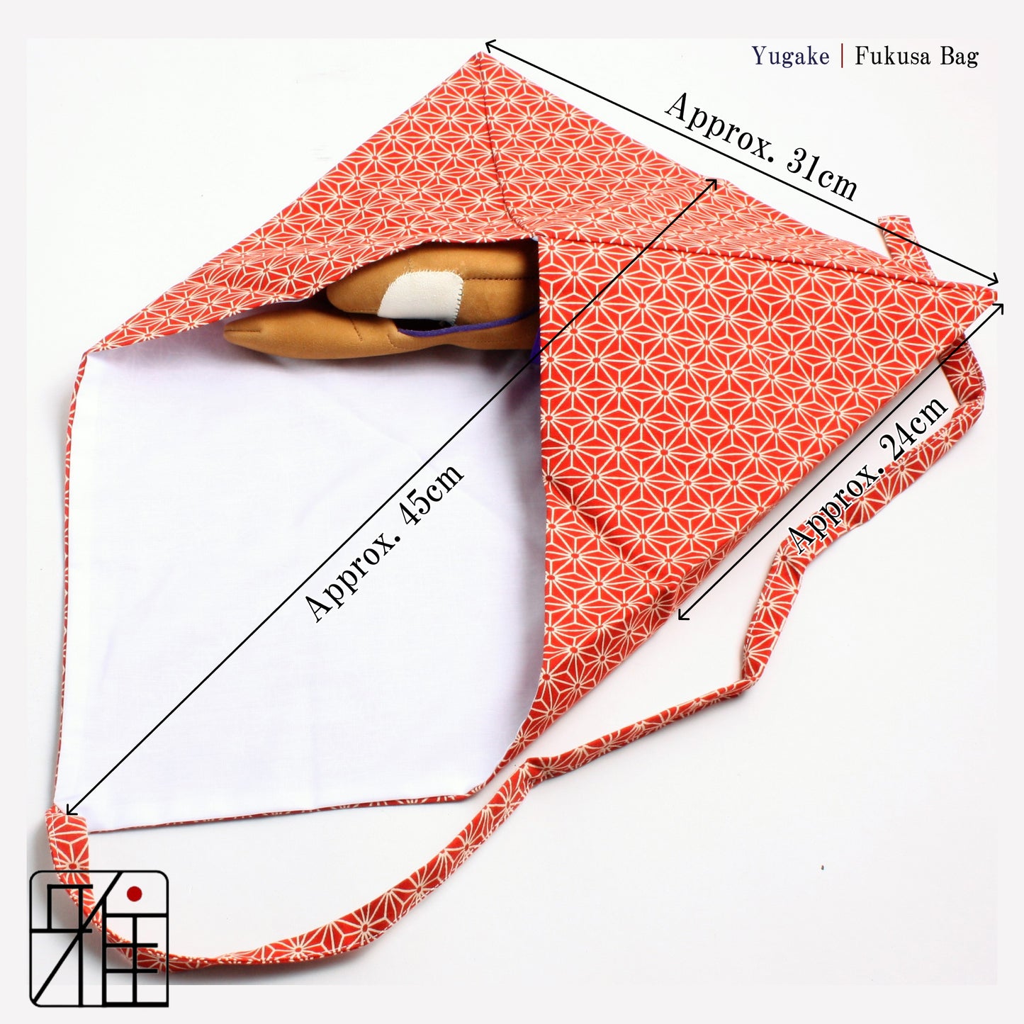 Fukusa Bag with Hemp Leaf Design (麻の葉)
