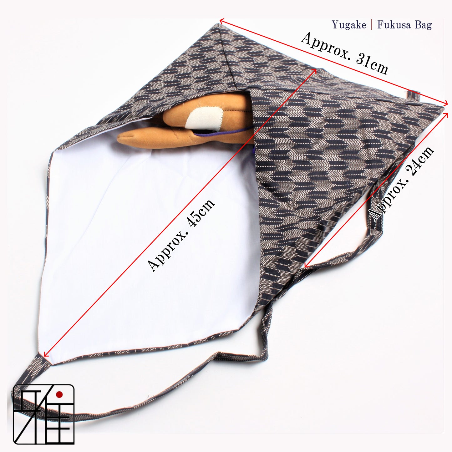 Fukusa Bag with Arrow Pattern (矢絣)