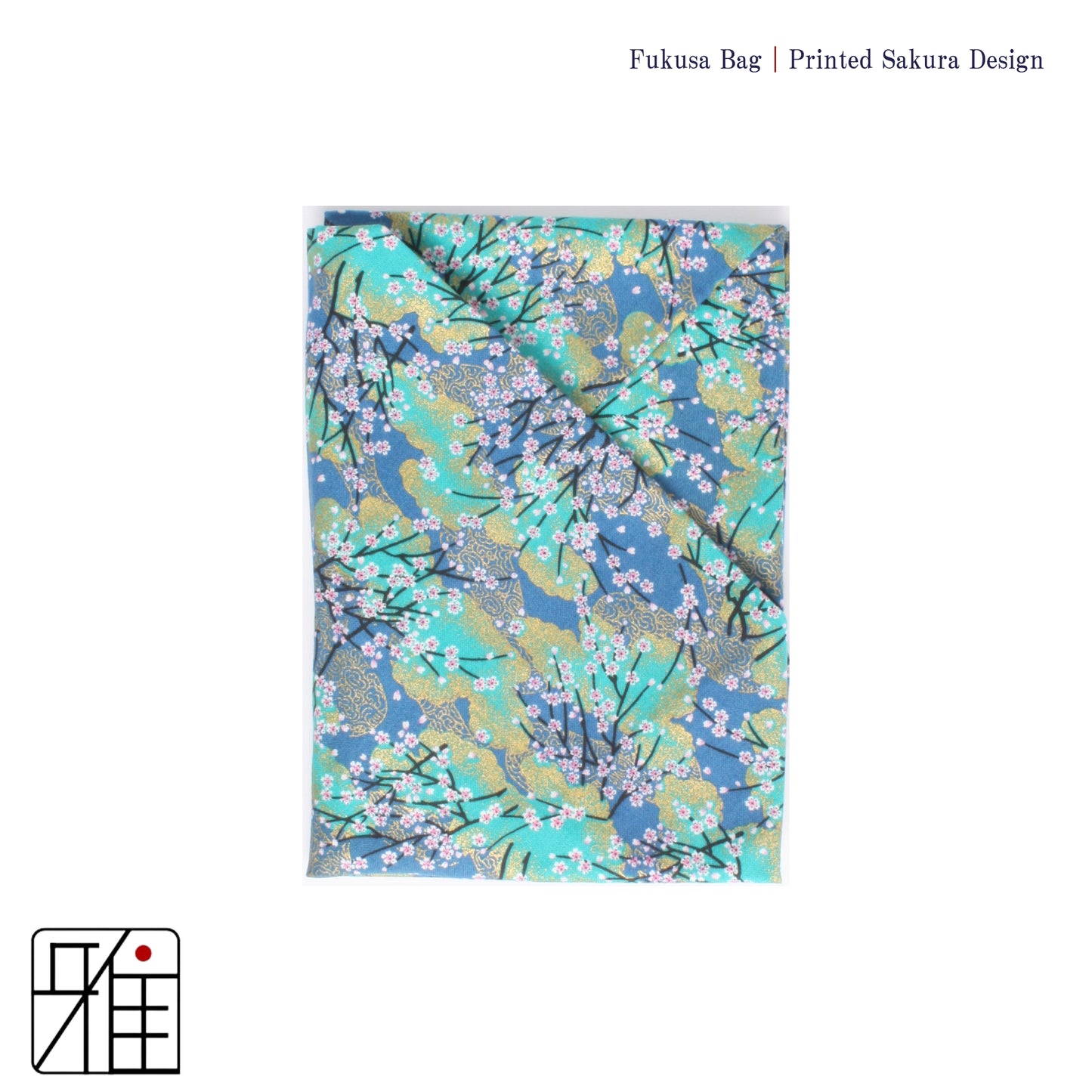Fukusa Bag with Printed Sakura Design (さくら)