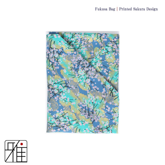 Fukusa Bag with Printed Sakura Design (さくら)