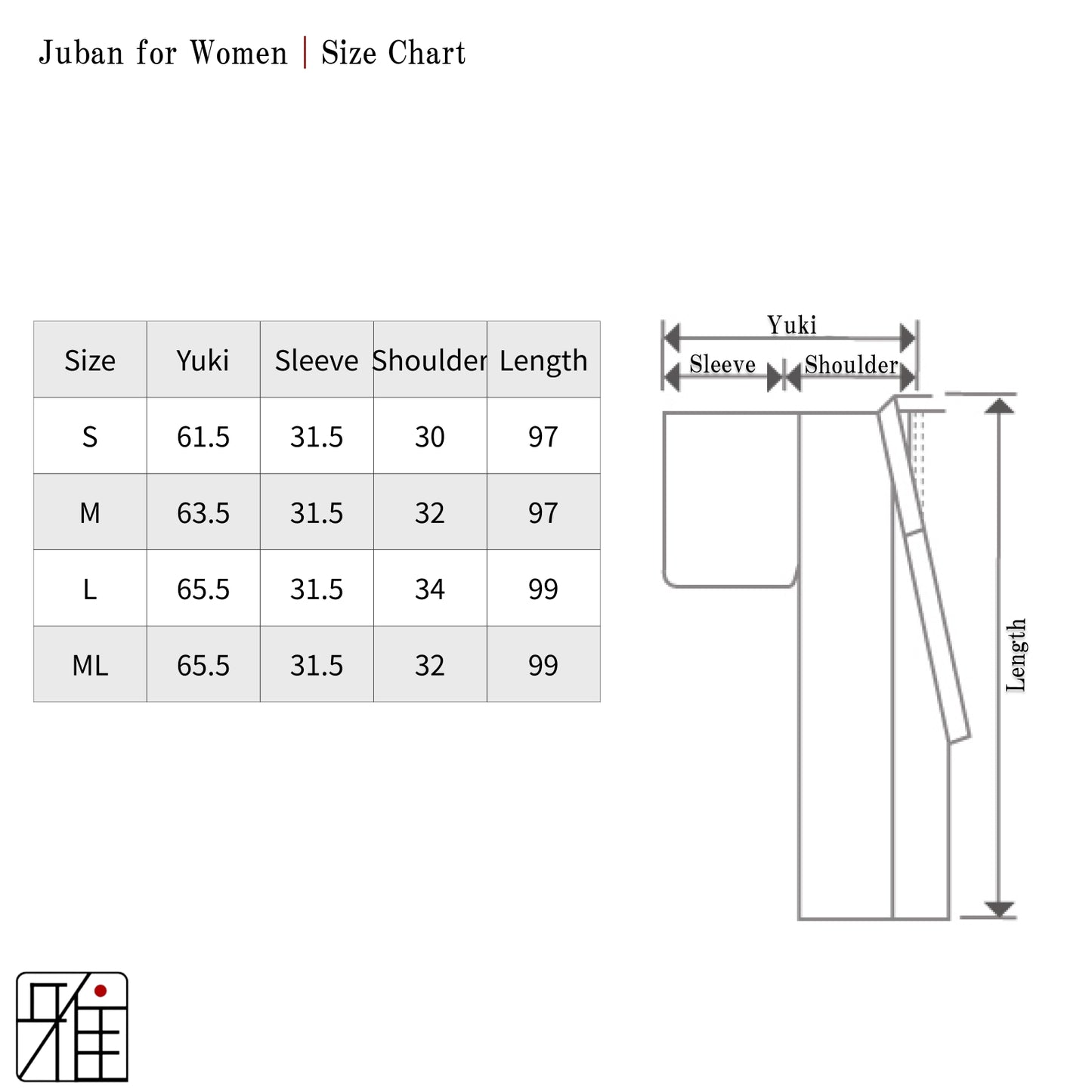 Juban for Women ｜ S・M・L・ML