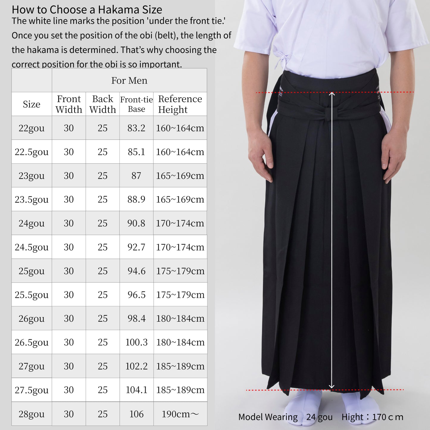 Kyudo Pola Hakama for Men｜Summer｜Polyester 100% (24.5～26.5)