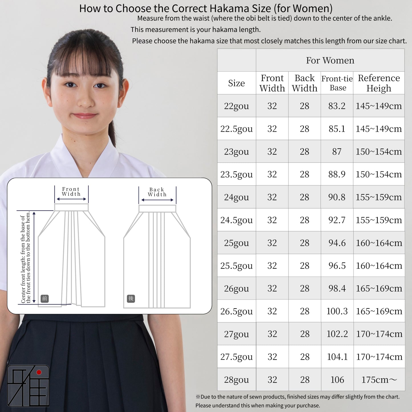 Kyudo Tropical Hakama for Women｜All Season｜65% Polyester / 35% Rayon (27～28)