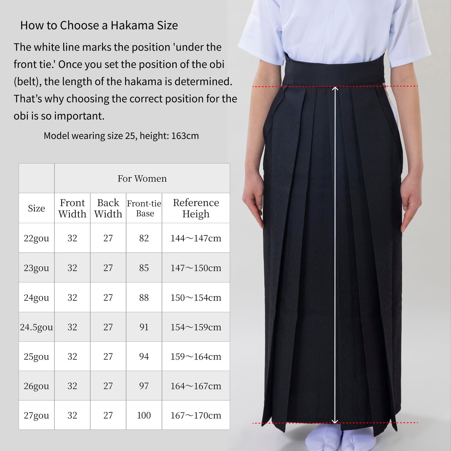 Kyudo Yōryū Hakama for Women｜All Season｜Polyester 100% (22～24)