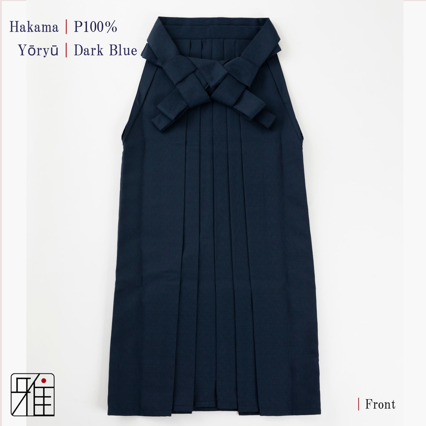 Kyudo Yōryū　Dark Blue Hakama for Women｜All Season｜Polyester 100% (22～24)