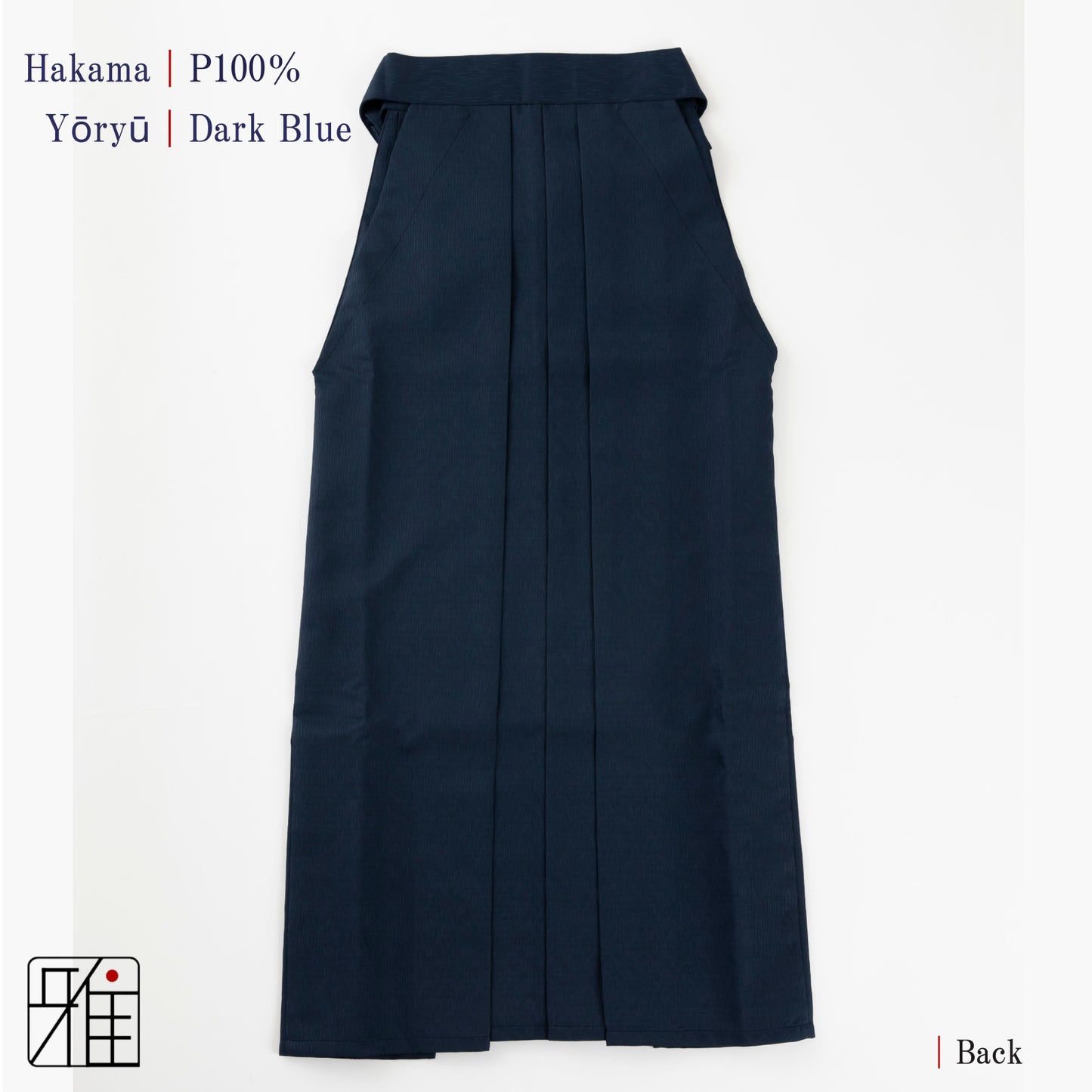 Kyudo Yōryū　Dark Blue Hakama for Women｜All Season｜Polyester 100% (22～24)