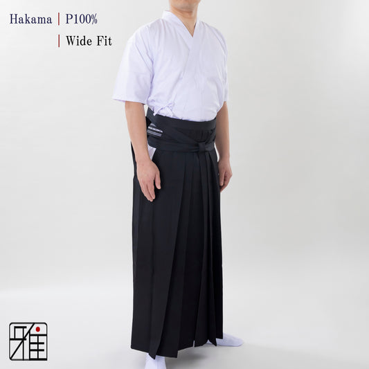 Kyudo Hakama for Men｜All Season｜Polyester 100% (Wide Fit) (22～24)