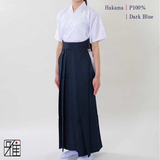 Kyudo Dark Blue Hakama for Women｜All Season｜Polyester 100% (28～29)